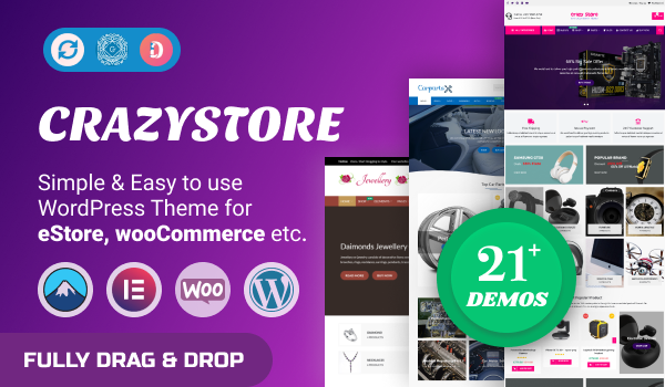 CrazyStore - Best eCommerce WordPress Theme to start your Online Store